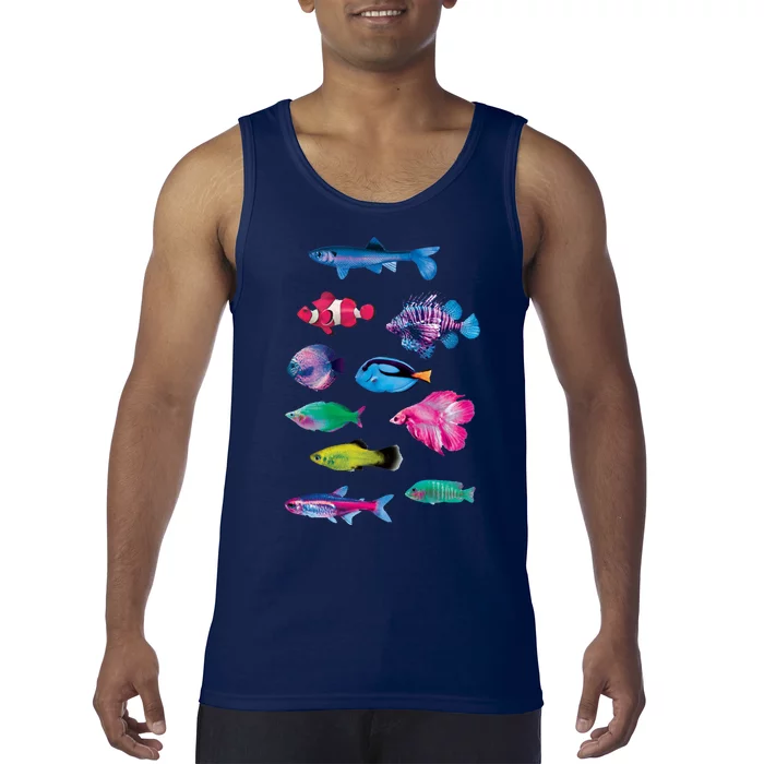 Colorful Fishes Tank Top