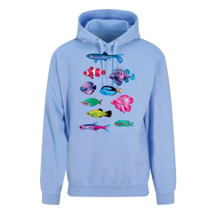 Colorful Fishes Unisex Surf Hoodie