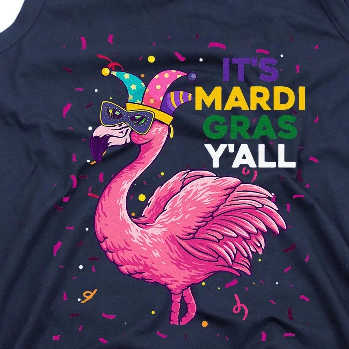 Cute Flamingo Clown Crown Mardi Gras Tank Top