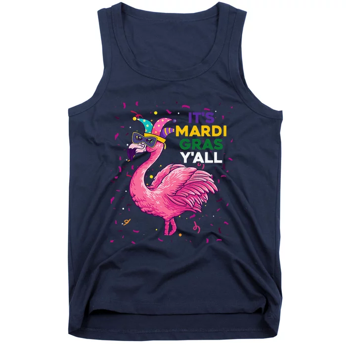 Cute Flamingo Clown Crown Mardi Gras Tank Top