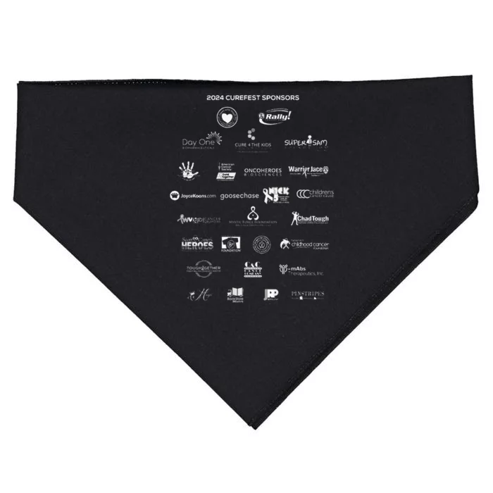 Curefest For Childhood Cancer 2024 USA-Made Doggie Bandana