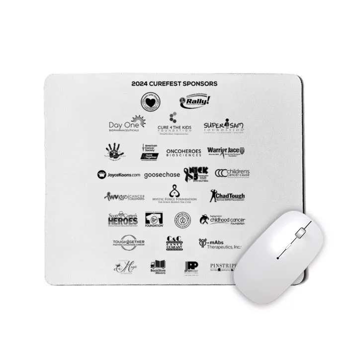 Curefest For Childhood Cancer 2024 Design 3 For Light Fabric Mousepad