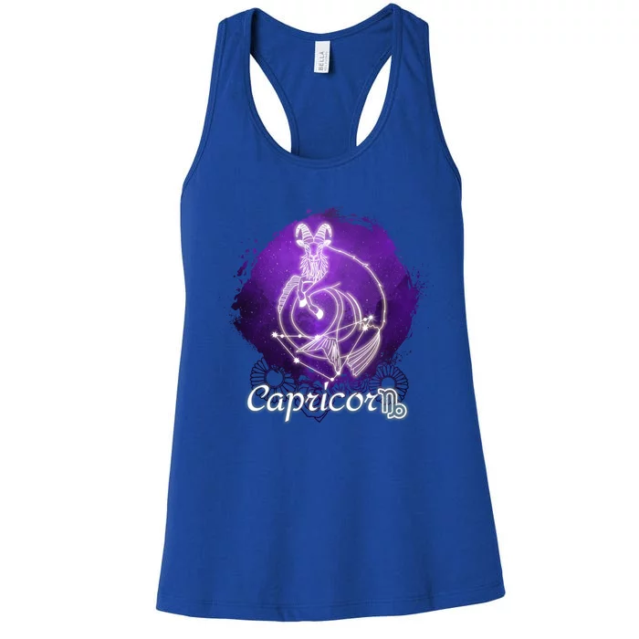 Cute Funny Capricorn Astrology Starsign Horoscope Zodiac Gift Women's Racerback Tank