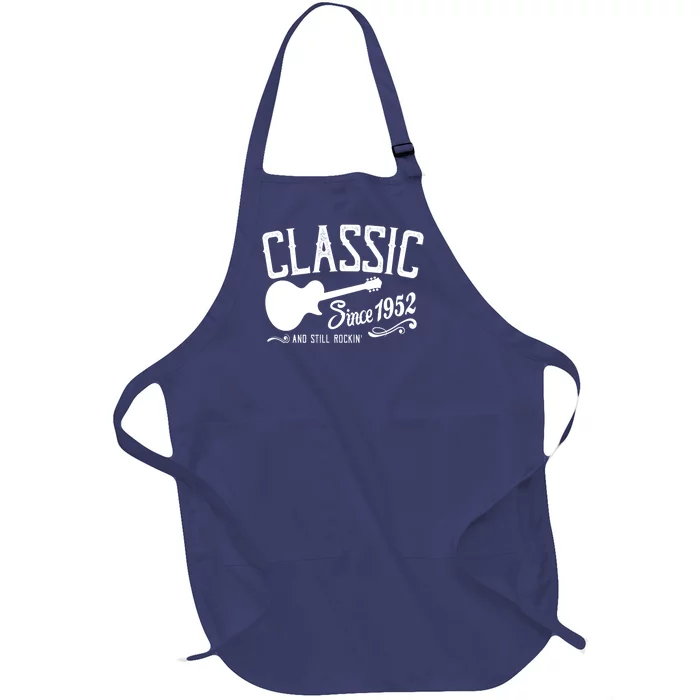 Cute Funny Classic Since 1952 And Still Rockin 70th Birthday Full-Length Apron With Pocket