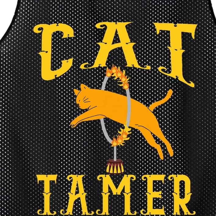 Circus Funny Cat Tamer Cat Tamer Costume Mesh Reversible Basketball Jersey Tank