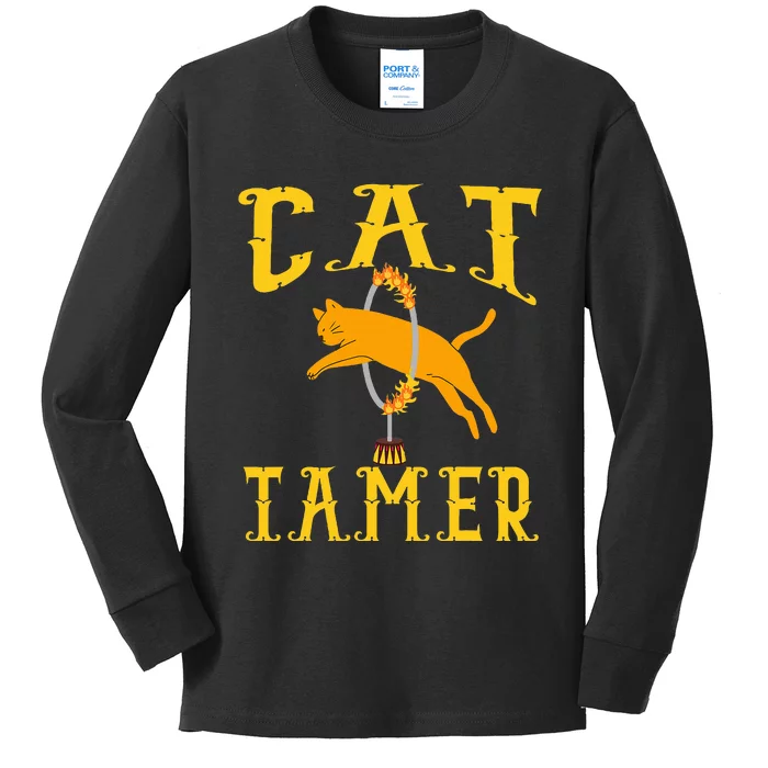 Circus Funny Cat Tamer Cat Tamer Costume Kids Long Sleeve Shirt