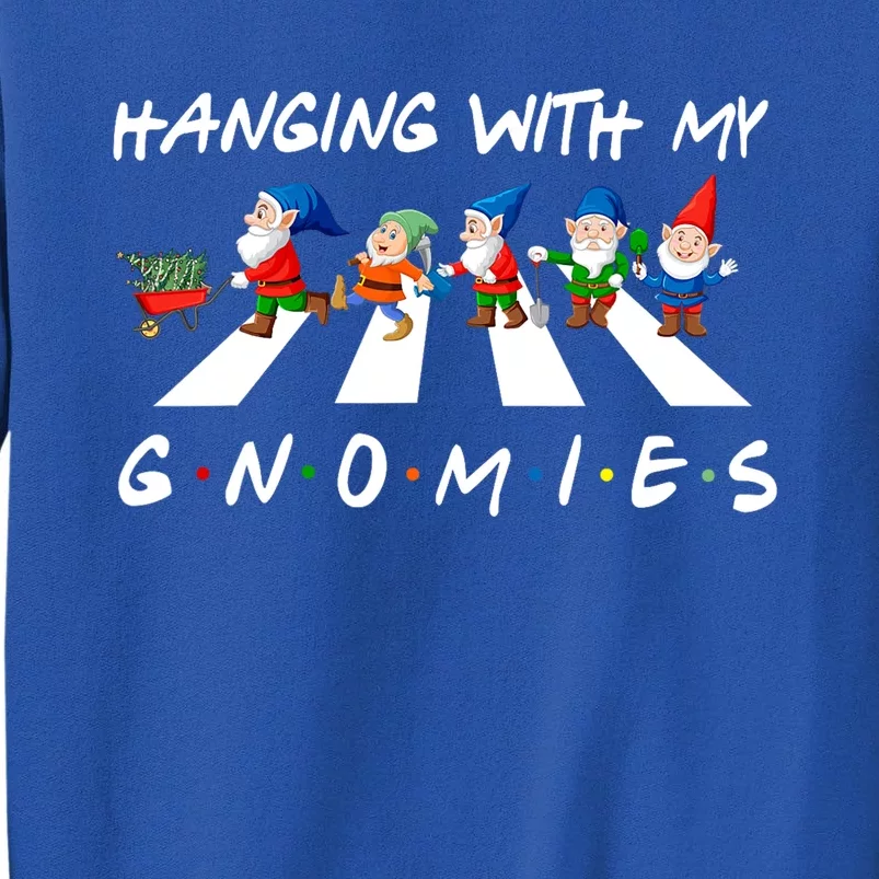 Crosswalk Funny Christmas Hanging With My Gnomies Friend Tall Sweatshirt