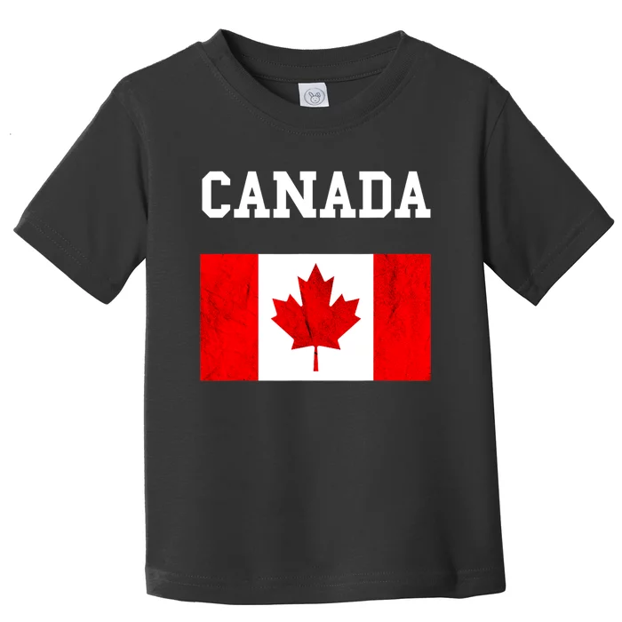 Canada Flag Canadian Flag Canadian Roots Maple Leaf Toddler T-Shirt