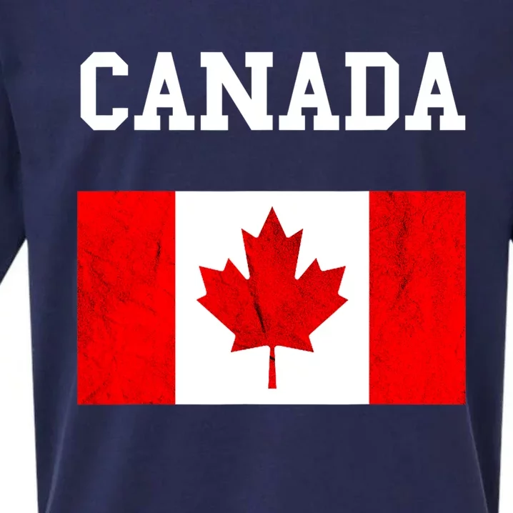 Canada Flag Canadian Flag Canadian Roots Maple Leaf Sueded Cloud Jersey T-Shirt