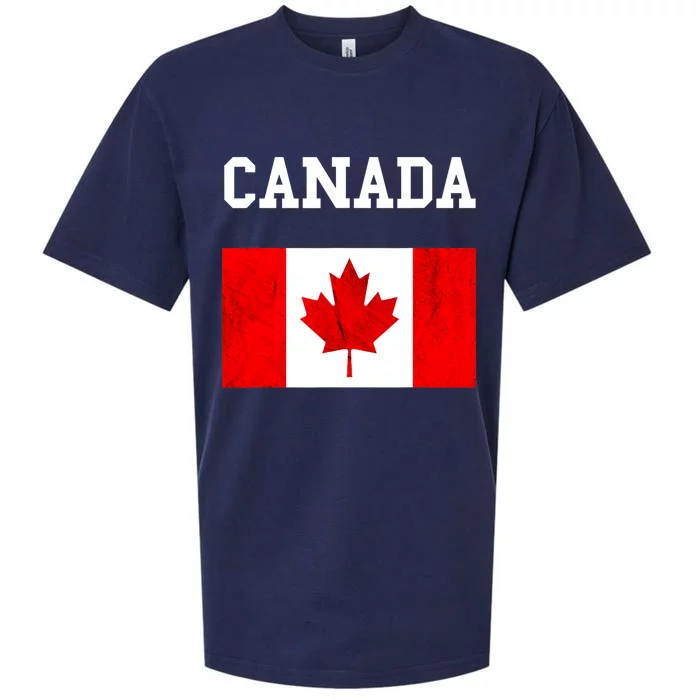 Canada Flag Canadian Flag Canadian Roots Maple Leaf Sueded Cloud Jersey T-Shirt