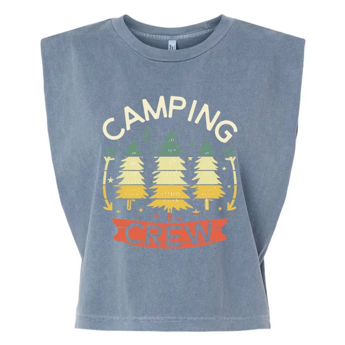 Camp Family Camping Crew Camper Matching Group Camping Trip Garment-Dyed Women's Muscle Tee