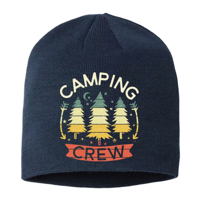 Camp Family Camping Crew Camper Matching Group Camping Trip 8 1/2in Sustainable Knit Beanie