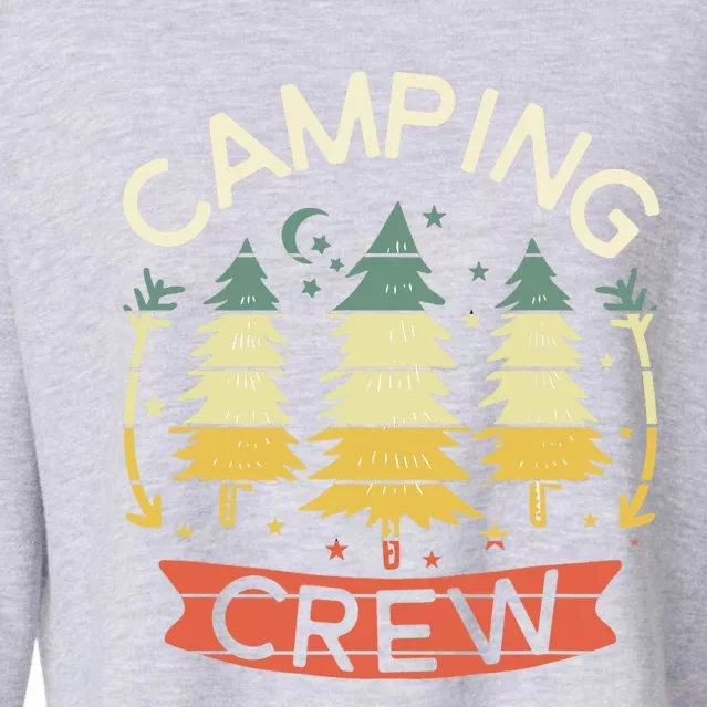 Camp Family Camping Crew Camper Matching Group Camping Trip Cropped Pullover Crew