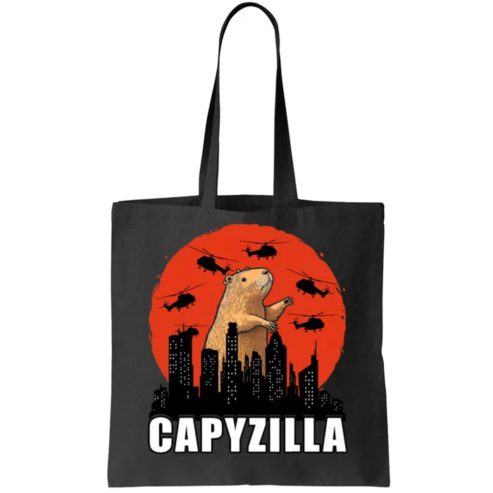 Capybara Funny Capybara Rodent Capyzilla Funny Tote Bag