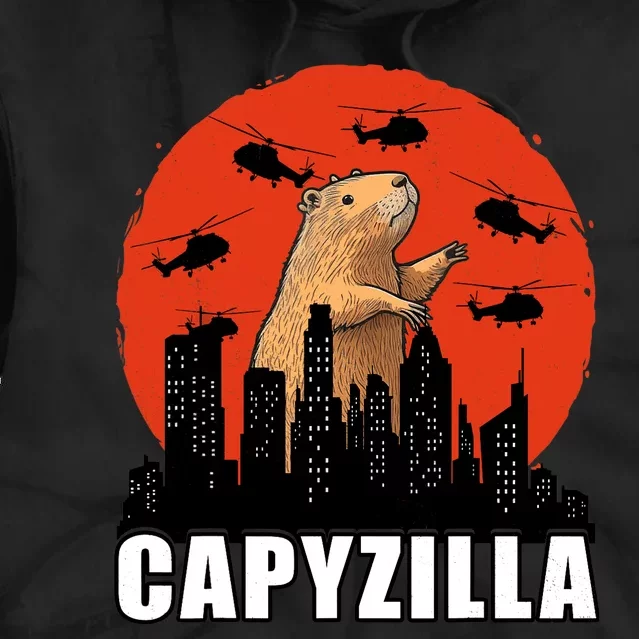 Capybara Funny Capybara Rodent Capyzilla Funny Tie Dye Hoodie