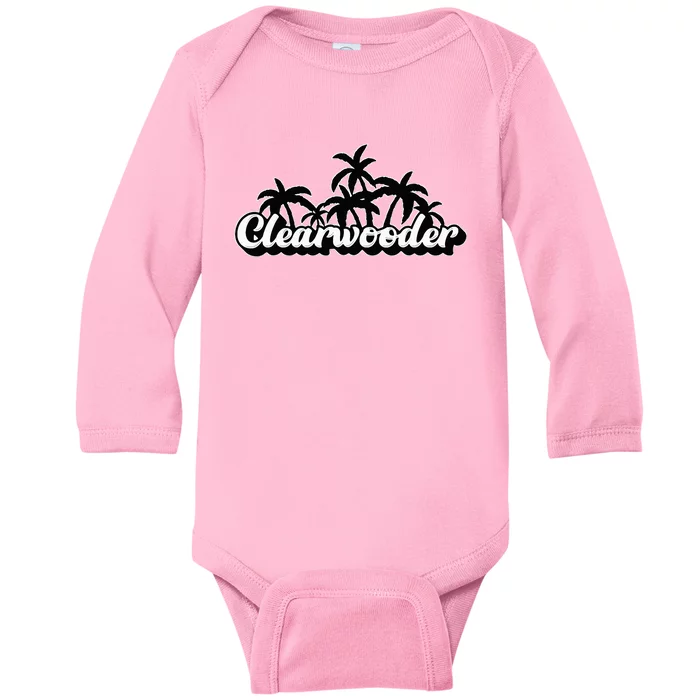 Clearwooder Florida Clearwater Funny Philadelphia Fan Baby Long Sleeve Bodysuit