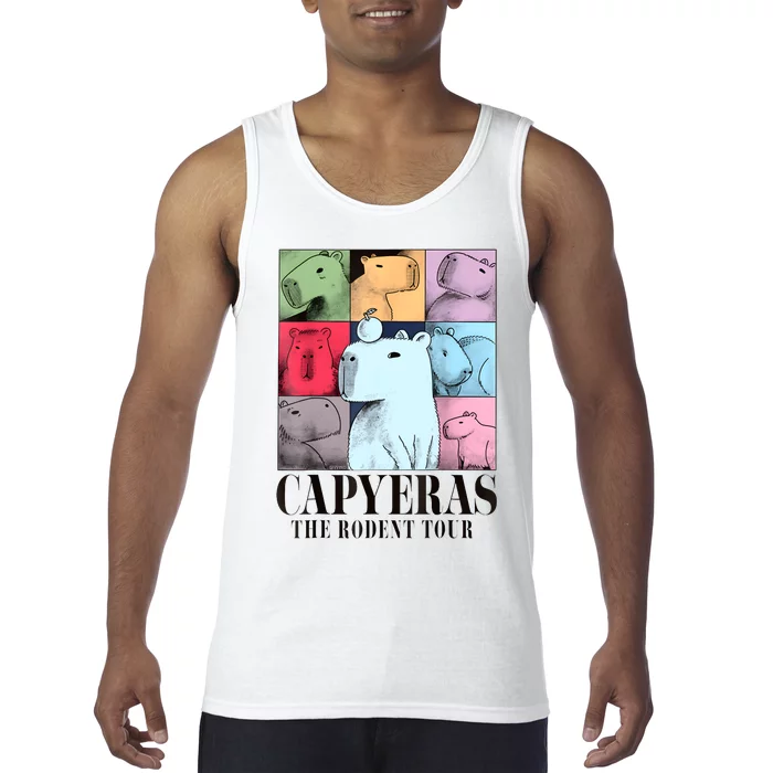 Capyeras Funny Cute Capybara Color Concert Cute Animals Tank Top