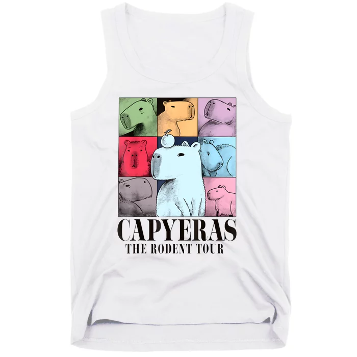 Capyeras Funny Cute Capybara Color Concert Cute Animals Tank Top