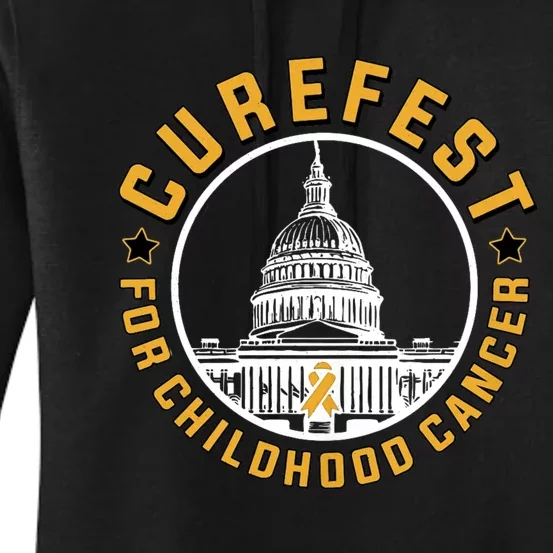 Curefest For Childhood Cancer 2024 Design 3 For Dark Fabric Women's Pullover Hoodie