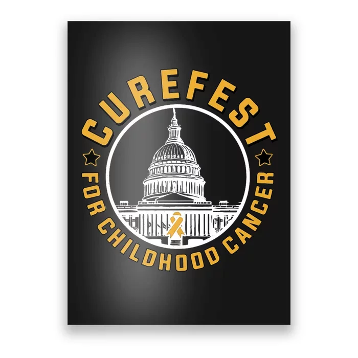 Curefest For Childhood Cancer 2024 Design 3 For Dark Fabric Poster