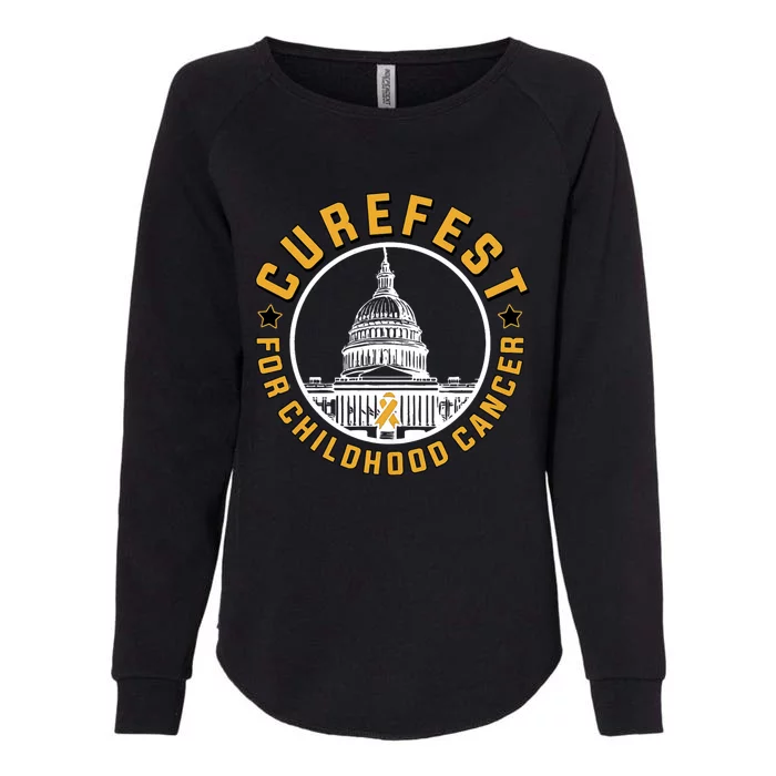 Curefest For Childhood Cancer 2024 Design 3 For Dark Fabric Womens California Wash Sweatshirt