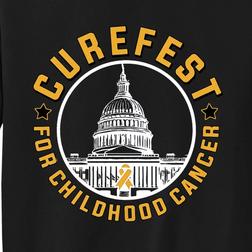 Curefest For Childhood Cancer 2024 Design 3 For Dark Fabric Tall Sweatshirt