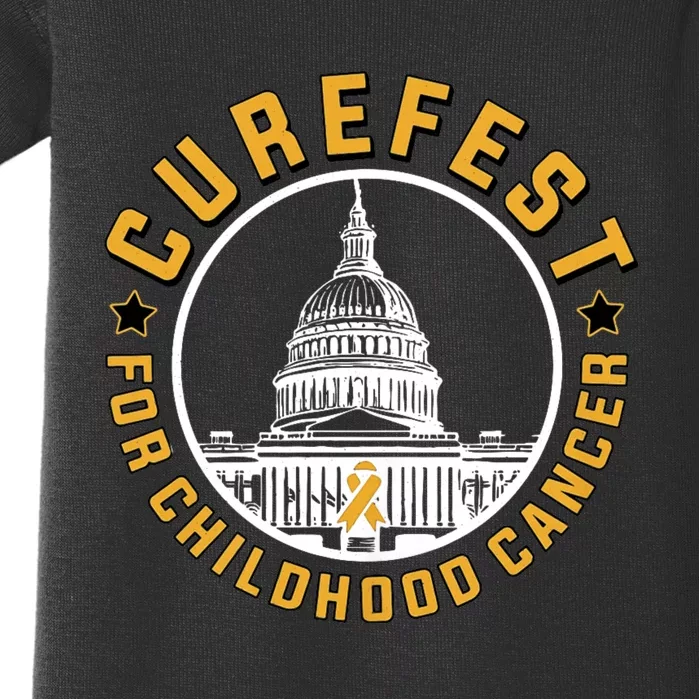 Curefest For Childhood Cancer 2024 Design 3 For Dark Fabric Baby Bodysuit