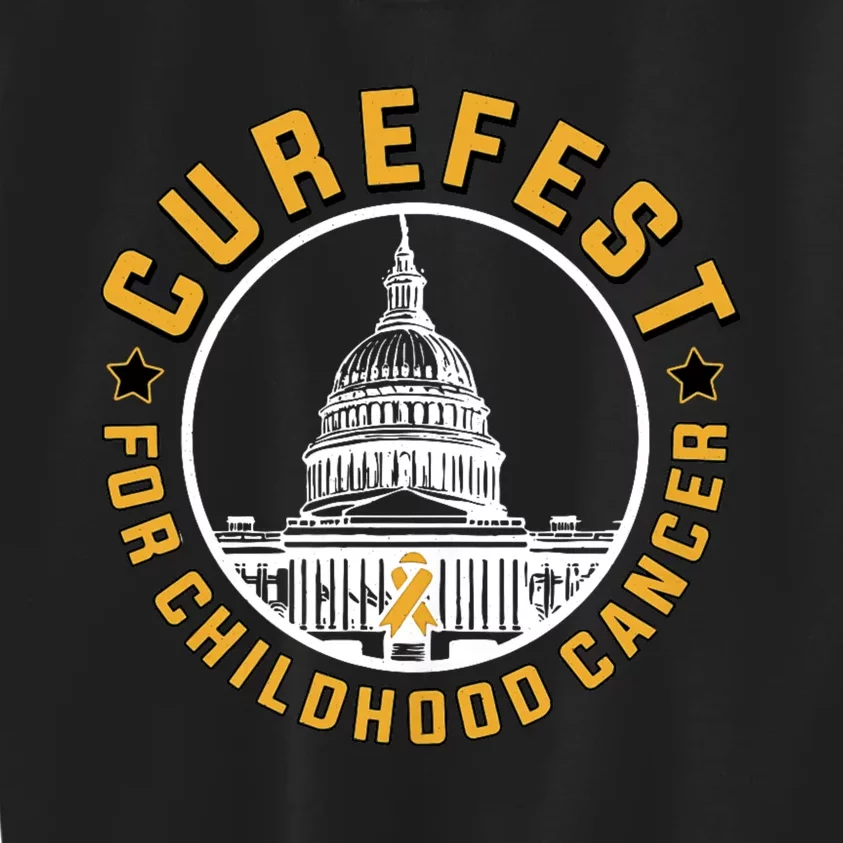 Curefest For Childhood Cancer 2024 Design 3 For Dark Fabric Kids Sweatshirt