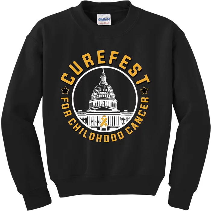 Curefest For Childhood Cancer 2024 Design 3 For Dark Fabric Kids Sweatshirt