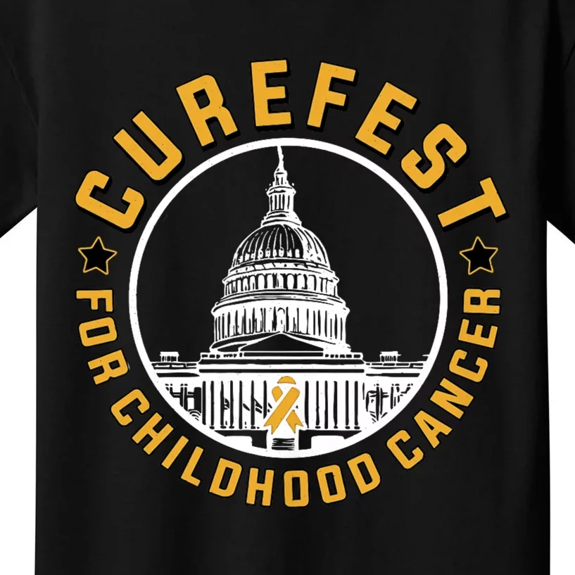 Curefest For Childhood Cancer 2024 Design 3 For Dark Fabric Kids T-Shirt