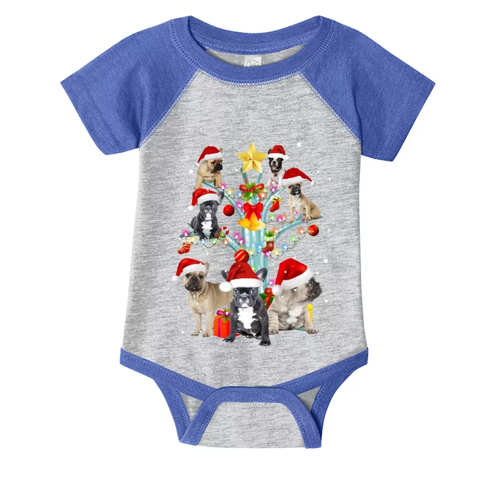 Cute Frenchbulldog Christmas In Tree Dog Lovers Gift Xmas Gift Infant Baby Jersey Bodysuit