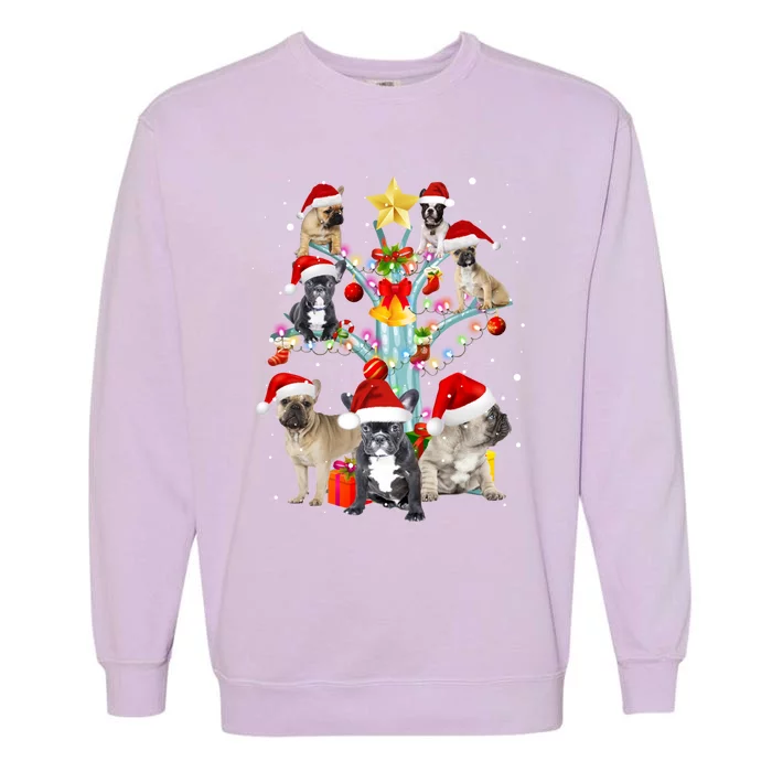 Cute Frenchbulldog Christmas In Tree Dog Lovers Gift Xmas Gift Garment-Dyed Sweatshirt