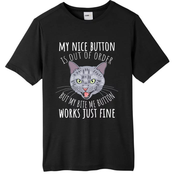 Cat Funny Cat Tees Cat Lover Gifts Cat Bite Me ChromaSoft Performance T-Shirt