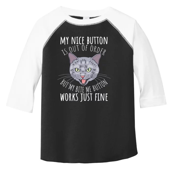 Cat Funny Cat Tees Cat Lover Gifts Cat Bite Me Toddler Fine Jersey T-Shirt