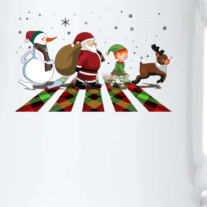 Cute Funny Christmas Road Frosty Santa Elf Reindeer Black Color Changing Mug