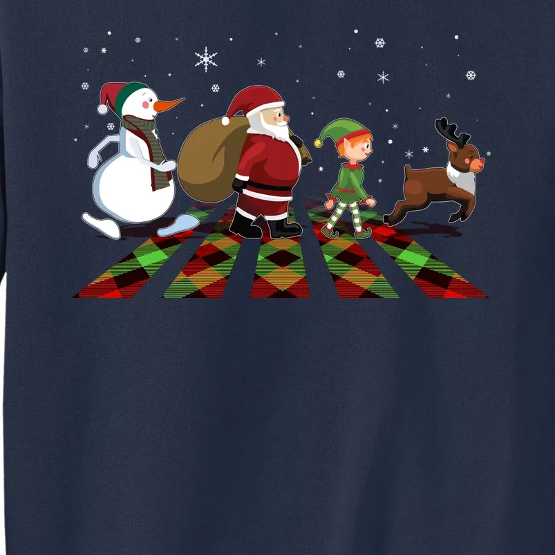 Cute Funny Christmas Road Frosty Santa Elf Reindeer Sweatshirt