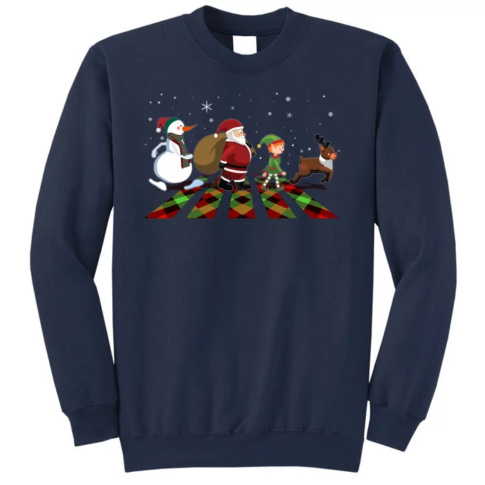 Cute Funny Christmas Road Frosty Santa Elf Reindeer Sweatshirt