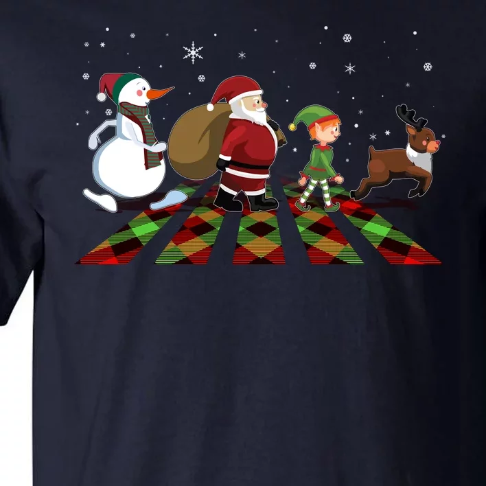 Cute Funny Christmas Road Frosty Santa Elf Reindeer Tall T-Shirt