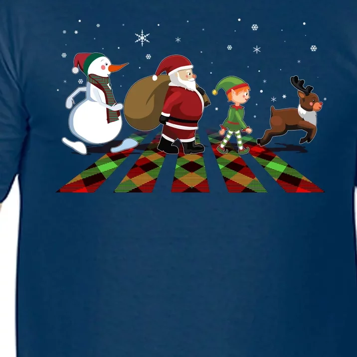 Cute Funny Christmas Road Frosty Santa Elf Reindeer Comfort Colors T-Shirt