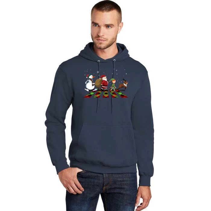 Cute Funny Christmas Road Frosty Santa Elf Reindeer Tall Hoodie