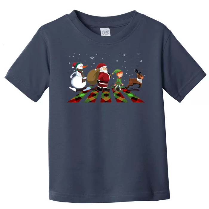 Cute Funny Christmas Road Frosty Santa Elf Reindeer Toddler T-Shirt