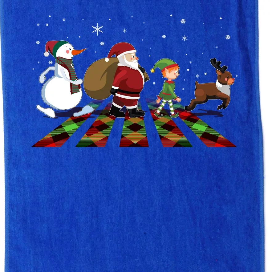 Cute Funny Christmas Road Frosty Santa Elf Reindeer Platinum Collection Golf Towel