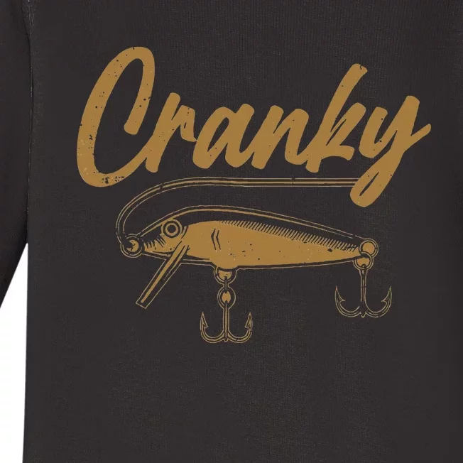 Cranky Fishing Baby Long Sleeve Bodysuit