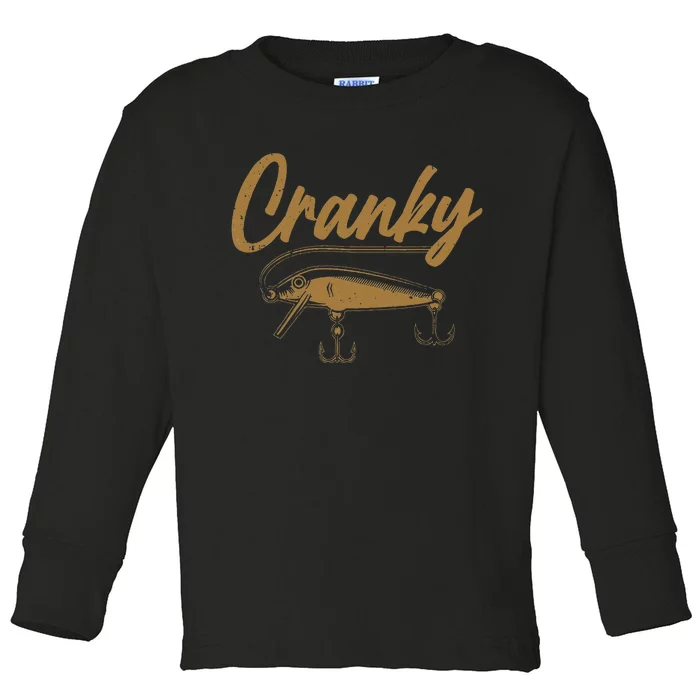 Cranky Fishing Toddler Long Sleeve Shirt