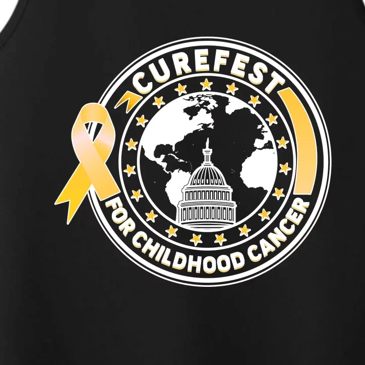 Curefest For Childhood Cancer Awareness Emblem Performance Tank