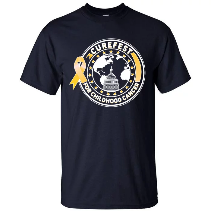 Curefest For Childhood Cancer Awareness Emblem Tall T-Shirt