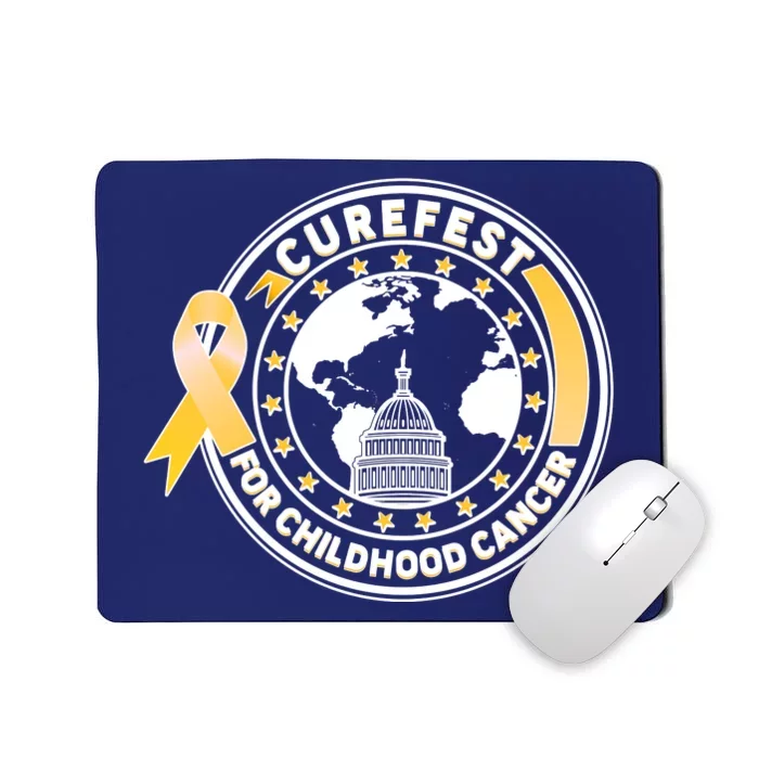 Curefest For Childhood Cancer Awareness Emblem Mousepad