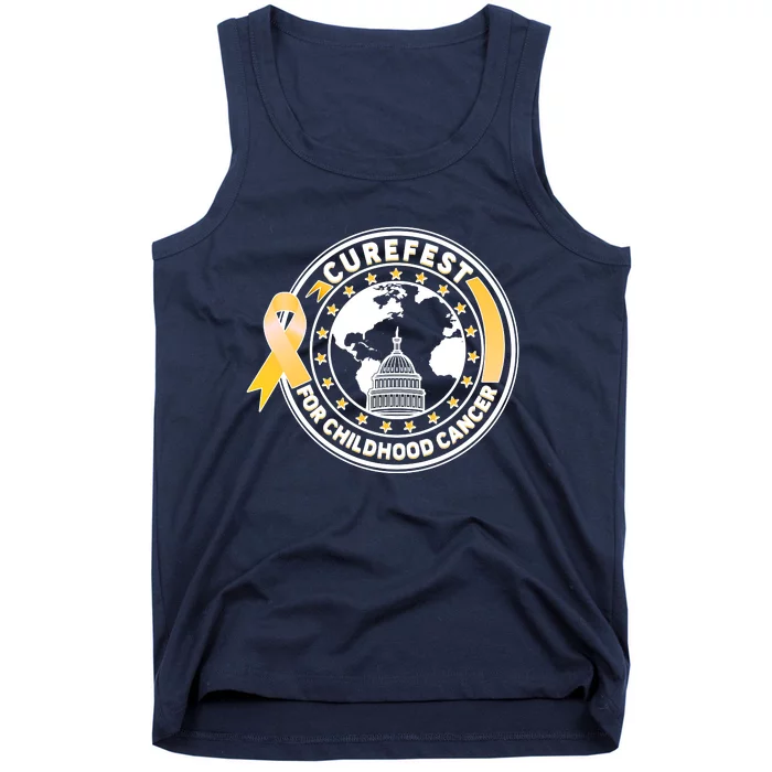 Curefest For Childhood Cancer Awareness Emblem Tank Top