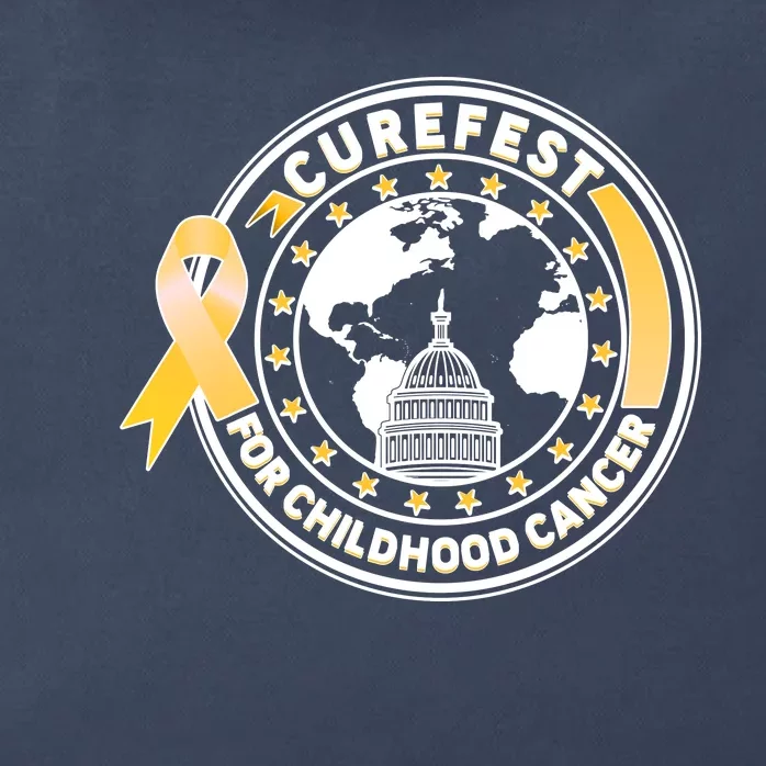 Curefest For Childhood Cancer Awareness Emblem Zip Tote Bag