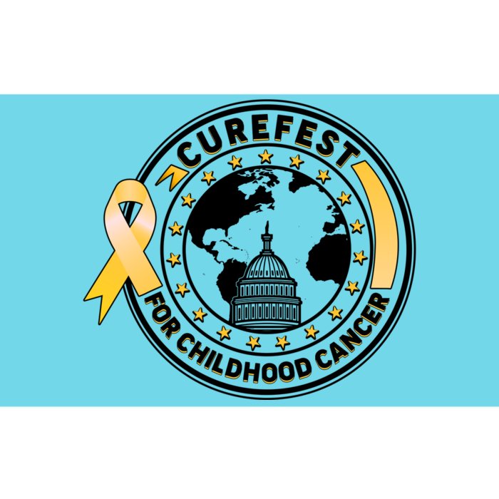 Curefest For Childhood Cancer Awareness Emblem Bumper Sticker